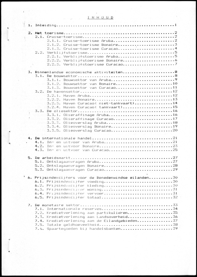 Economisch Profiel Maart 1985, Nummer 10+11 - Inhoud