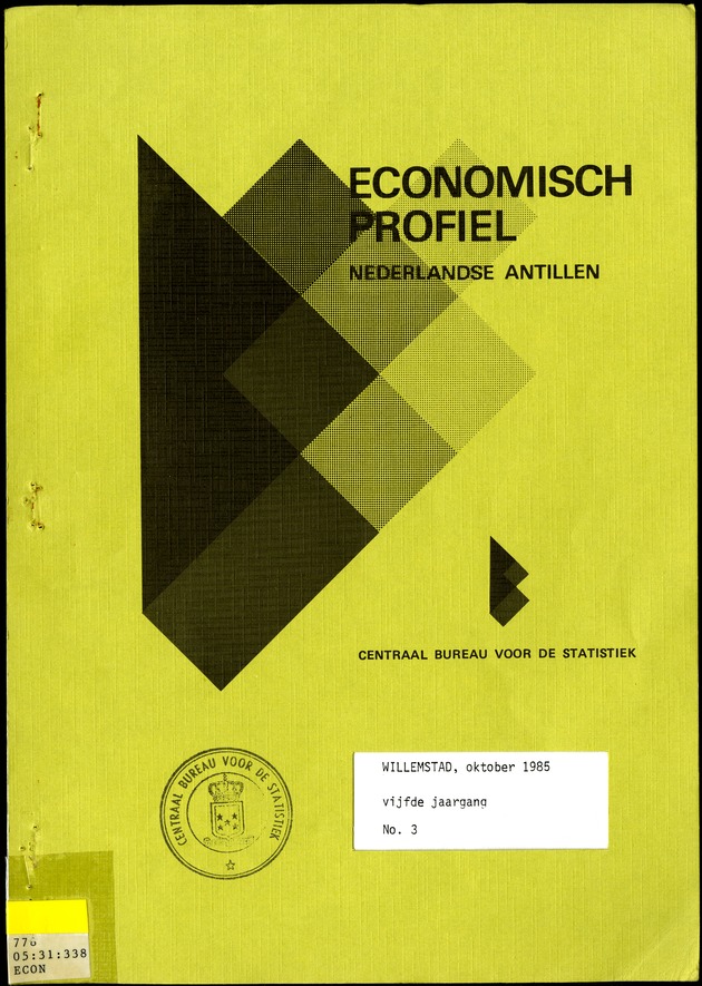 Economisch Profiel Oktober 1985, Nummer 3 - Front Cover