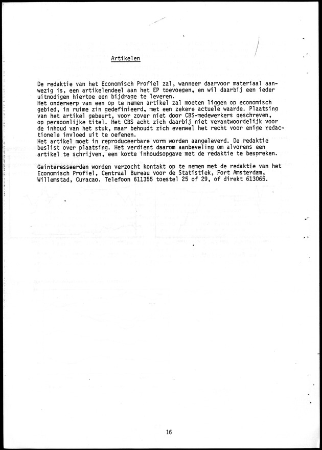 Economisch Profiel Oktober 1985, Nummer 3 - Page 16