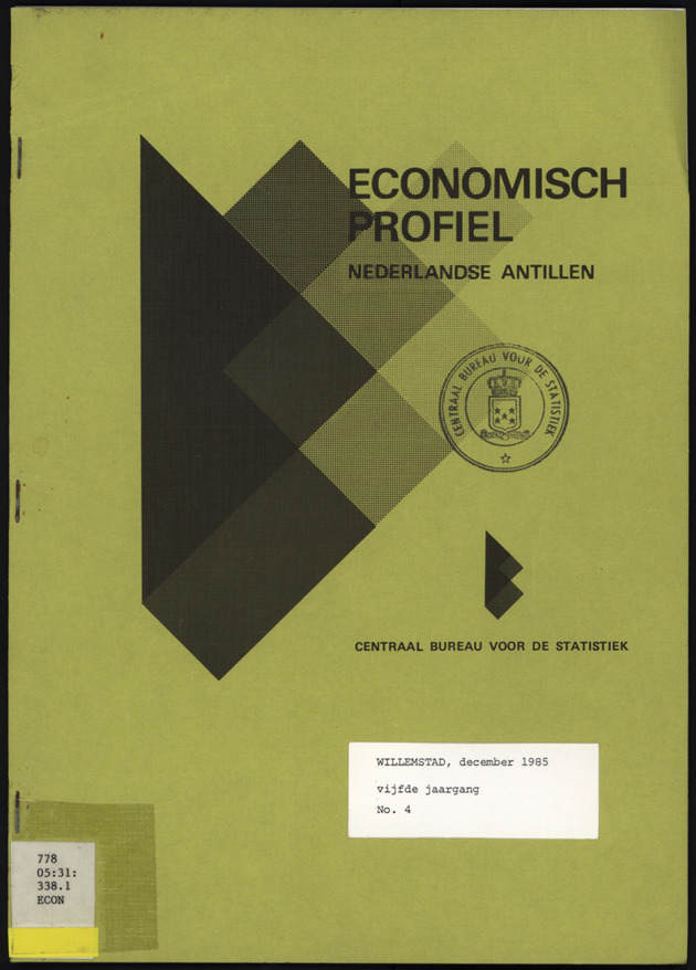 Economisch Profiel December 1985, Nummer 4 - Front Cover