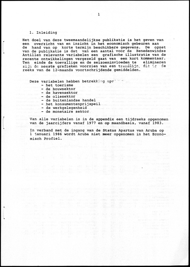 Economisch Profiel Februari 1986, Nummer 5 - Page 1