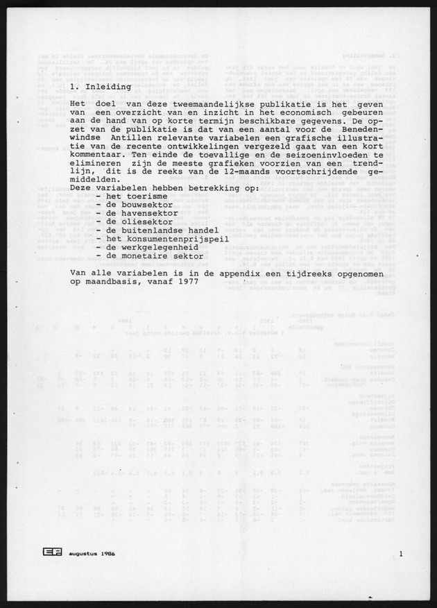 Economisch Profiel Augustus 1986, Nummer 2 - Page 1