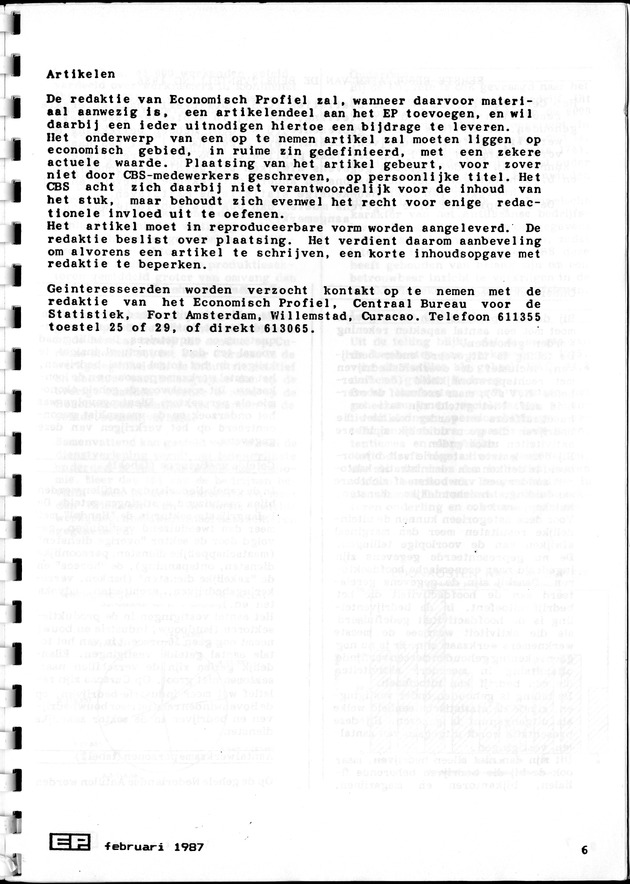 Economisch Profiel Februari 1987, Nummer 5 - Page 6