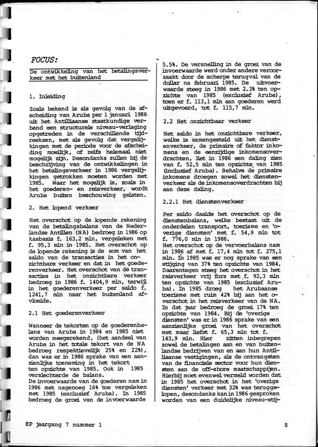 Economisch Profiel Juni 1987, Nummer 1 - Page 8