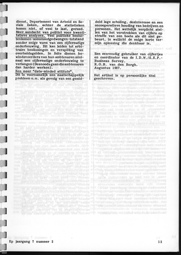 Economisch Profiel Augustus 1987, Nummer 2 - Page 12