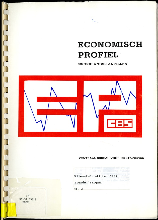 Economisch Profiel Oktober 1987, Nummer 3 - Front Cover