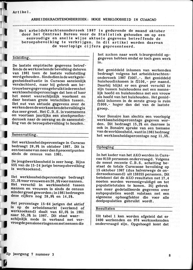 Economisch Profiel Oktober 1987, Nummer 3 - Page 8