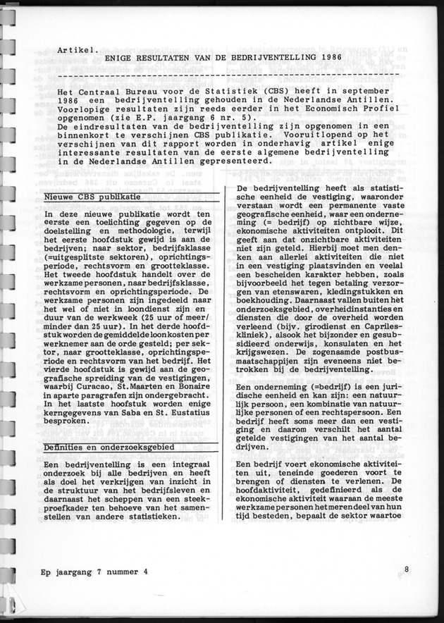 Economisch Profiel December 1987, Nummer 4 - Page 8