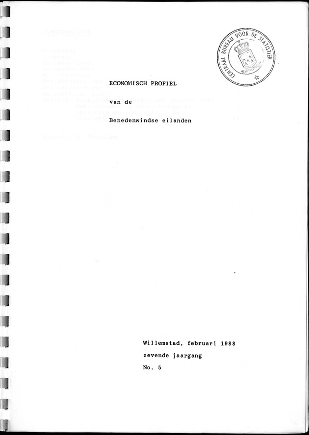 Economisch Profiel Februari 1988, Nummer 5 - Title Page