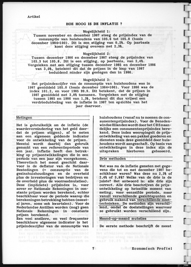Economisch Profiel April 1988, Nummer 6 - Page 7