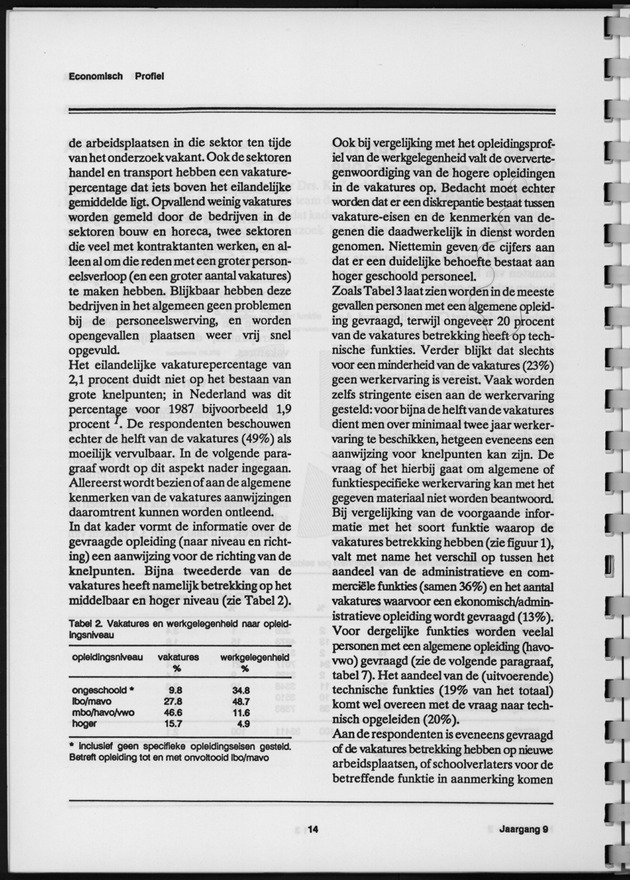 Economisch Profiel Augustus 1989, Nummer 1+2 - Page 14