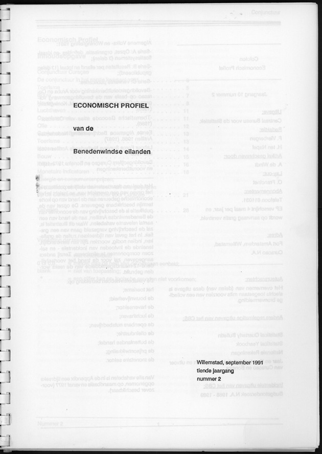 Economisch Profiel September 1991, Nummer 2 - Title Page