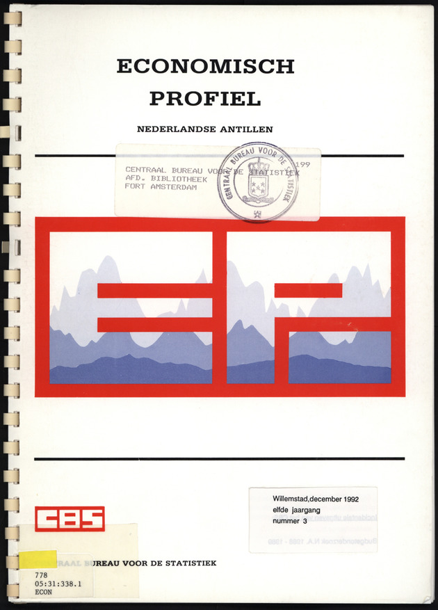 Economisch Profiel December 1992, Nummer 3 - Front Cover