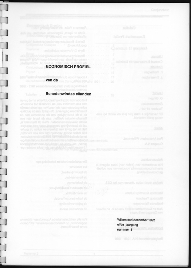Economisch Profiel December 1992, Nummer 3 - Title Page