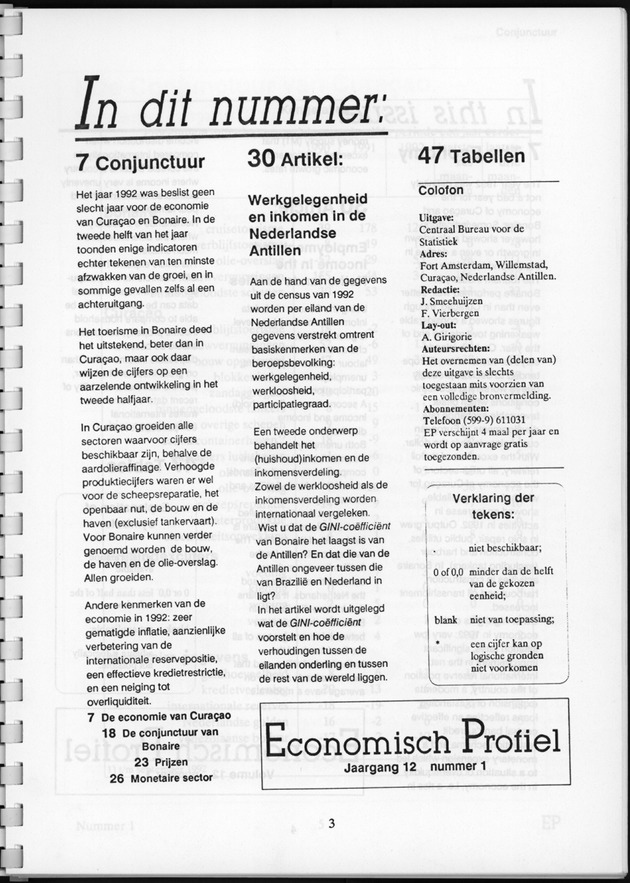 Economisch Profiel Juni 1993, Nummer 1 - Page 1