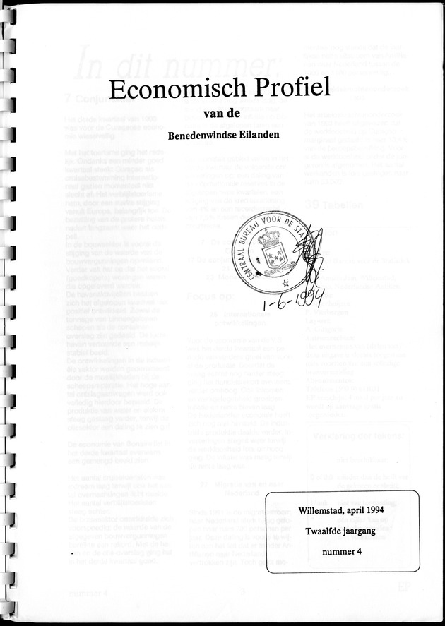 Economisch Profiel April 1994, Nummer 4 - Title Page