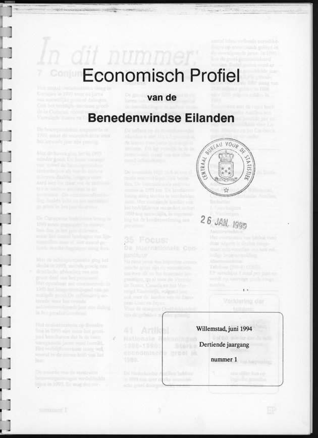 Economisch Profiel Juni 1994, Nummer 1 - Title Page