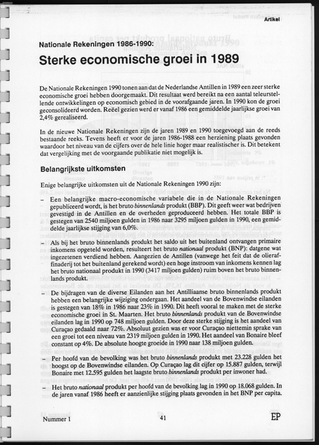 Economisch Profiel Juni 1994, Nummer 1 - Page 41