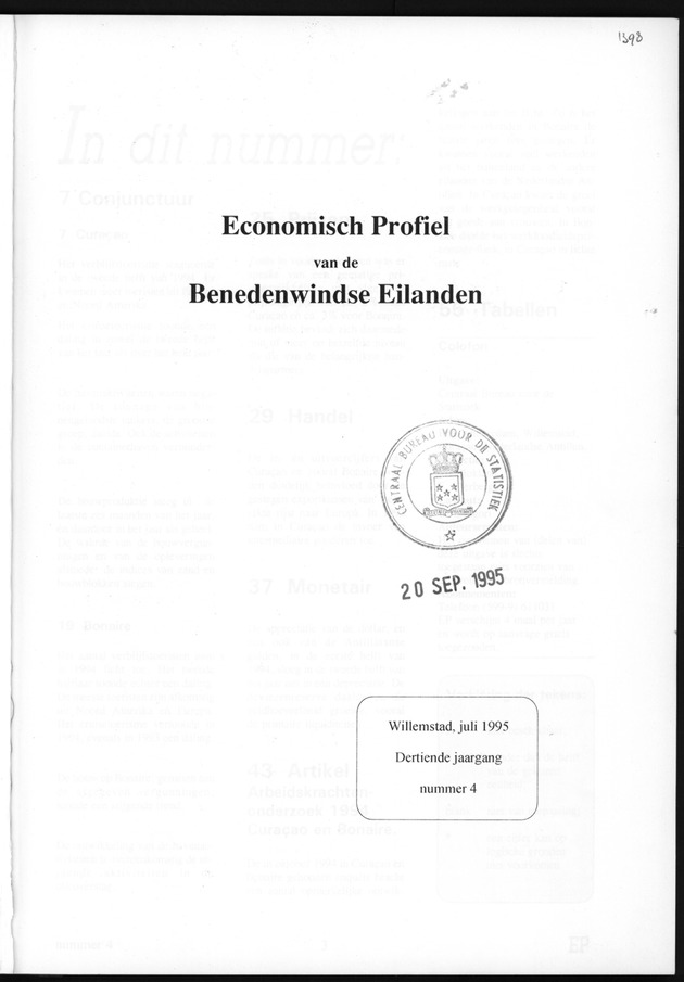 Economisch Profiel Juli 1995, Nummer 4 - Title Page
