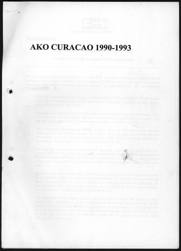 AKO CURACAO 1990-1993 - Front Cover