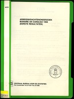 Arbeidskrachten Onderzoek Bonaire en Curacao 1994
