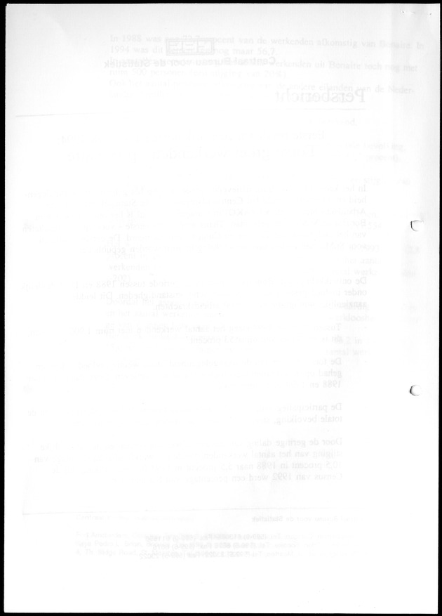 Arbeidskrachten Onderzoek Bonaire en Curacao 1994 - Blank Page