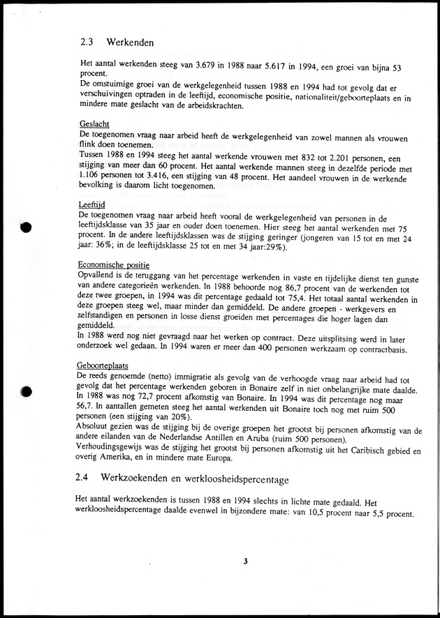 Arbeidskrachten Onderzoek Bonaire en Curacao 1994 - Page 3