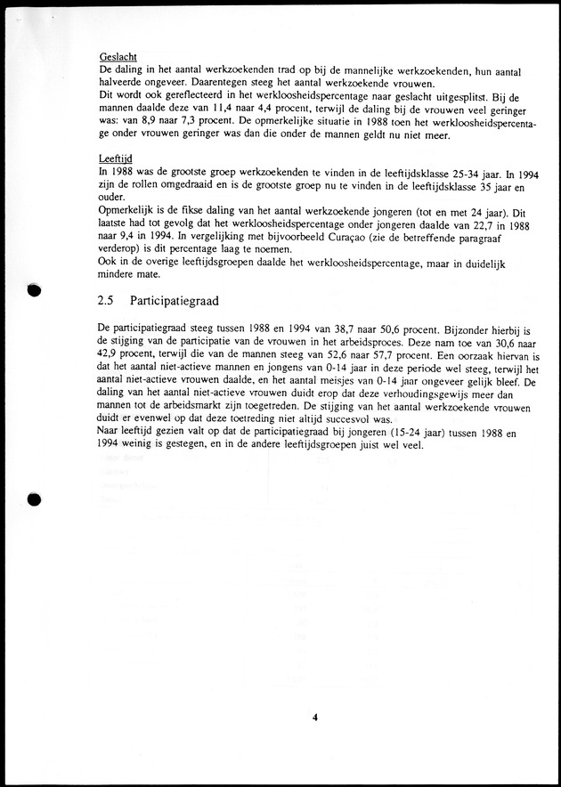 Arbeidskrachten Onderzoek Bonaire en Curacao 1994 - Page 4