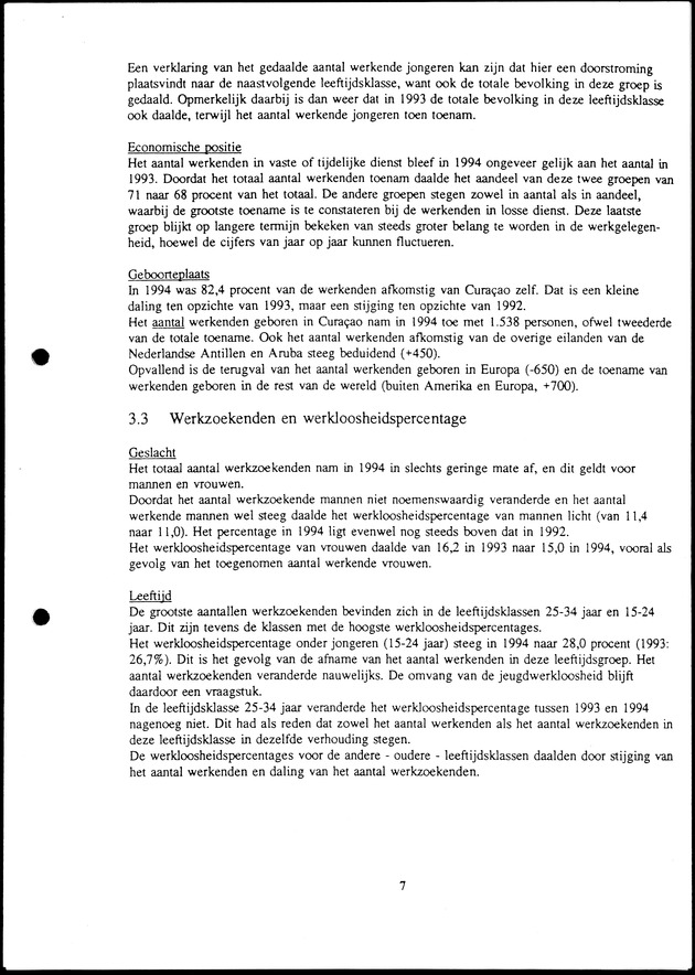 Arbeidskrachten Onderzoek Bonaire en Curacao 1994 - Page 7