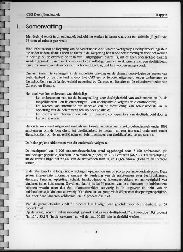 CBS onderzoek Deeltijdarbeid 1994 - Page 3