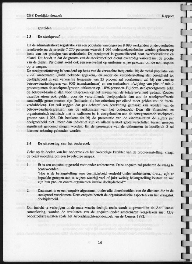 CBS onderzoek Deeltijdarbeid 1994 - Page 10
