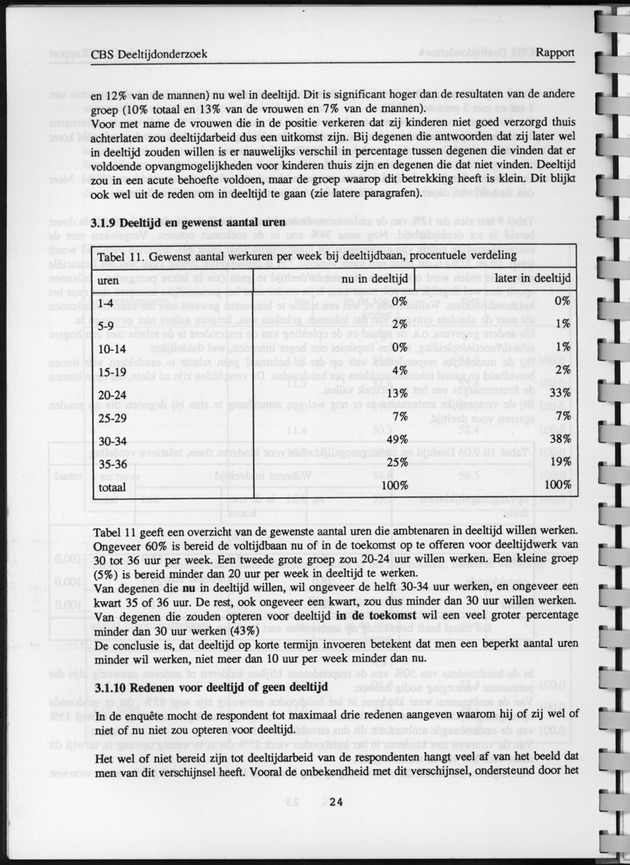 CBS onderzoek Deeltijdarbeid 1994 - Page 24