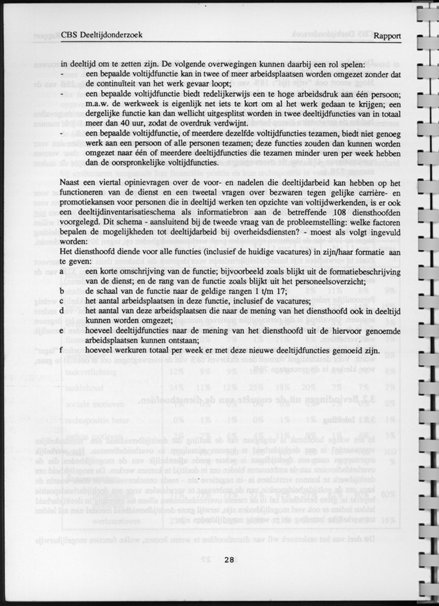 CBS onderzoek Deeltijdarbeid 1994 - Page 28