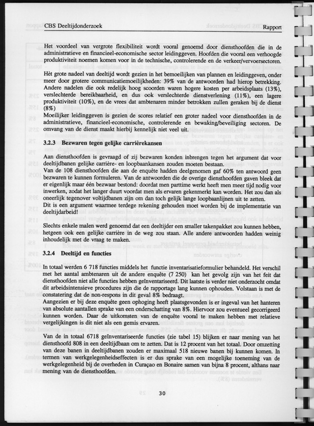 CBS onderzoek Deeltijdarbeid 1994 - Page 30