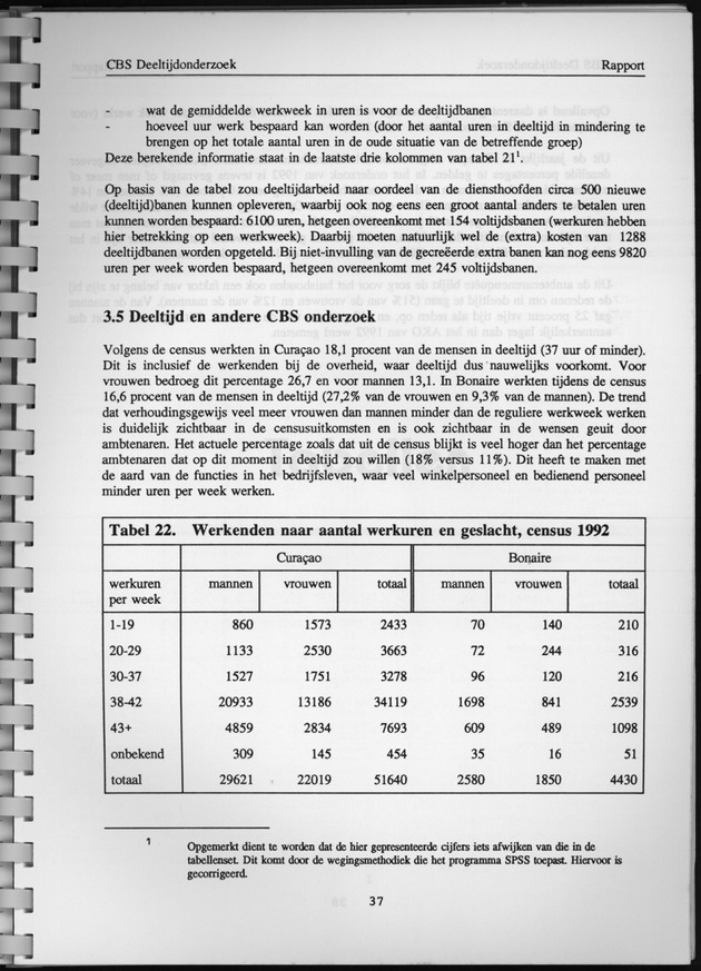 CBS onderzoek Deeltijdarbeid 1994 - Page 37