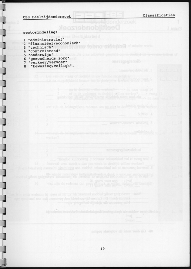 CBS onderzoek Deeltijdarbeid 1994 - Page 19