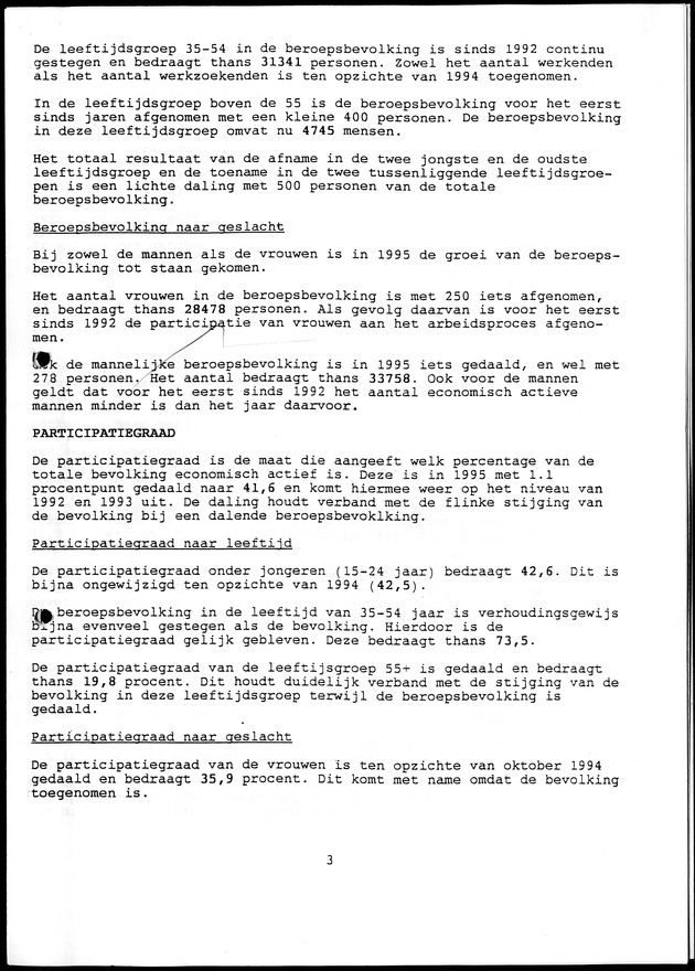 Arbeidskrachtenonderzoek Curacao 1995 - Page 3