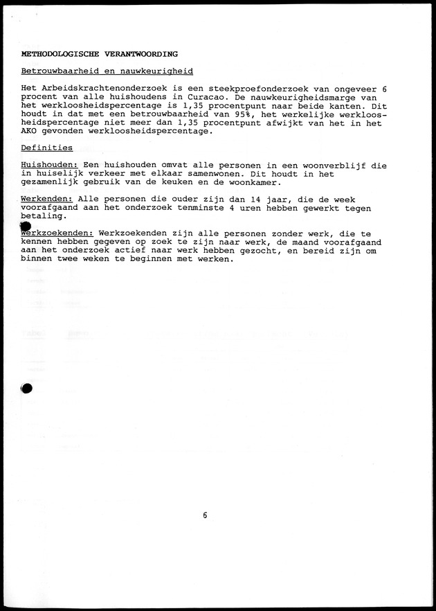 Arbeidskrachtenonderzoek Curacao 1995 - Page 6
