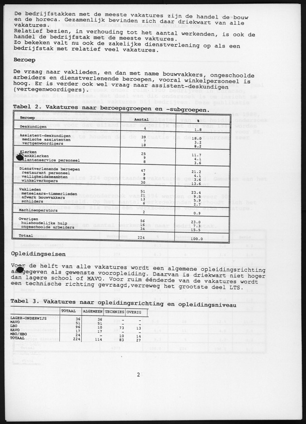 Vakatureonderzoek Curacao,Bonaire en St.Maarten 1995 - Page 2