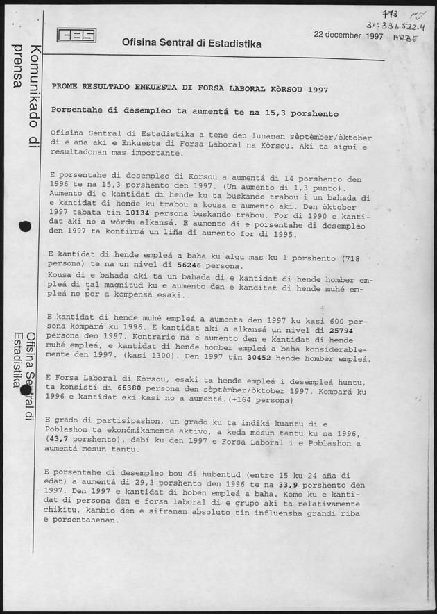 Arbeidskrachtenonderzoek Curacao 1997 - New Page