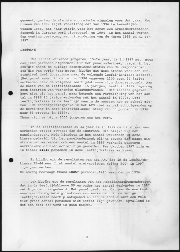 Arbeidskrachtenonderzoek Curacao 1997 - Page 3