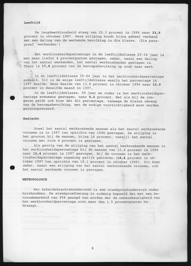 Arbeidskrachtenonderzoek Curacao 1997 - Page 5