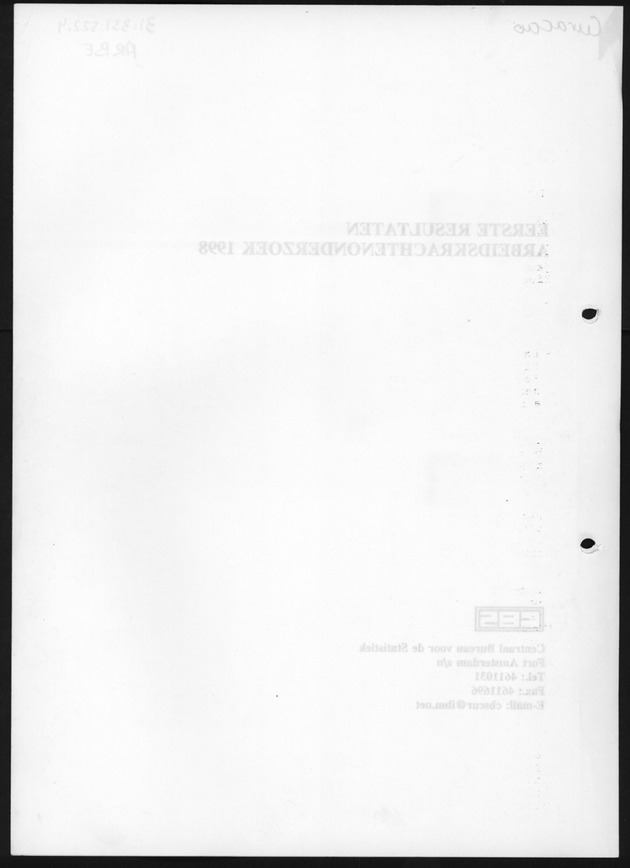 Eerste resultaten Arbeidskrachtenonderzoek 1998 - Blank Page