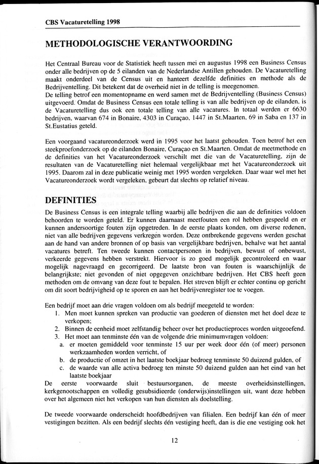 Vacaturetelling 1998 - Page 12
