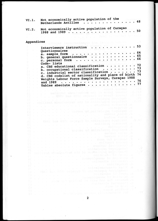 Labour force Surveys Netherlands Antilles 1988 and 1989 - Page 2
