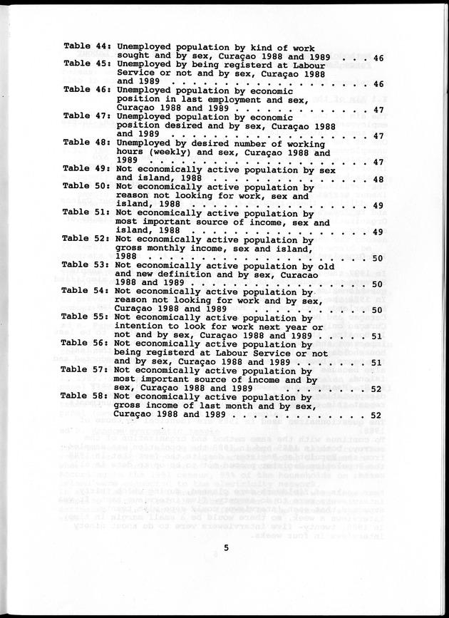 Labour force Surveys Netherlands Antilles 1988 and 1989 - Page 5