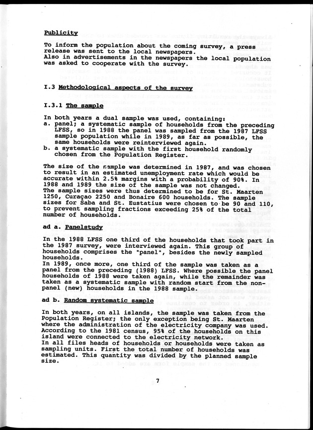 Labour force Surveys Netherlands Antilles 1988 and 1989 - Page 7
