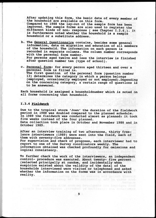 Labour force Surveys Netherlands Antilles 1988 and 1989 - Page 9