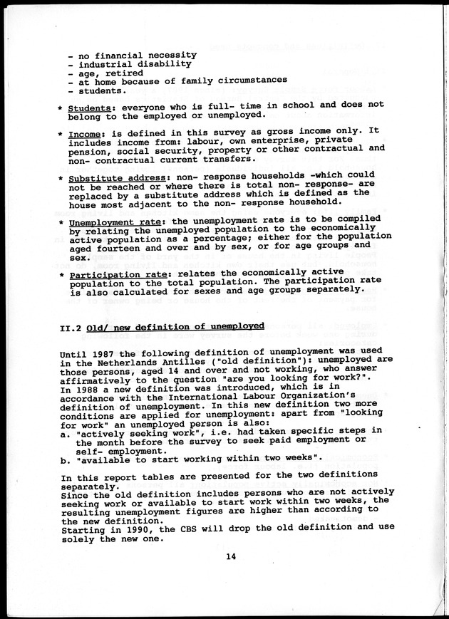 Labour force Surveys Netherlands Antilles 1988 and 1989 - Page 14