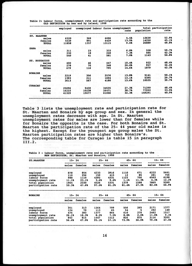 Labour force Surveys Netherlands Antilles 1988 and 1989 - Page 16